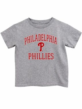 Philadelphia Phillies Toddler T-Shirt Gray MLB Graphic Tee Size 4T